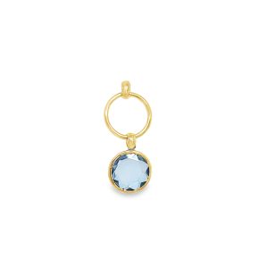 9CT GOLD EARRING AQUA - GE220494